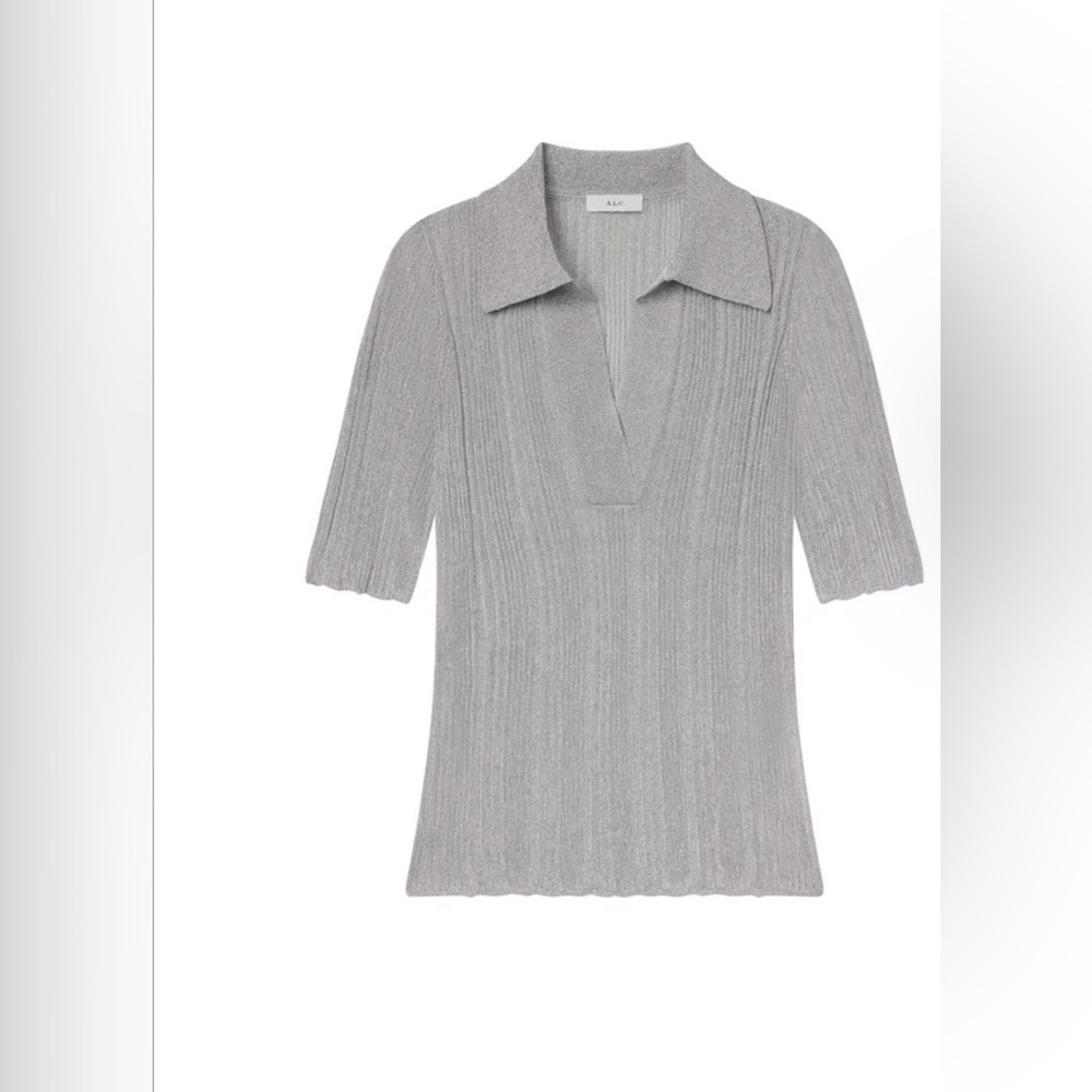 A.L.C. Joey Metallic Knit Top $295 - Picture 6 of 6